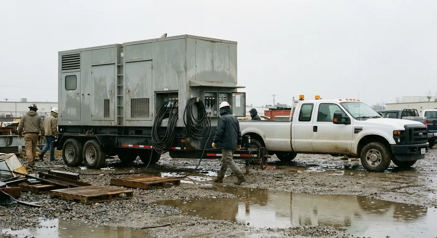 Commercial generator rental unit ready for deployment in Novi, MI