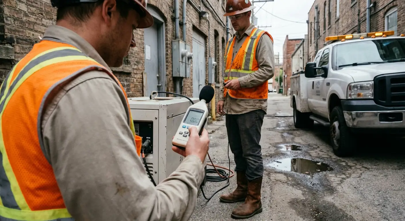 Sound attenuated generator placement and logistics in Novi, MI