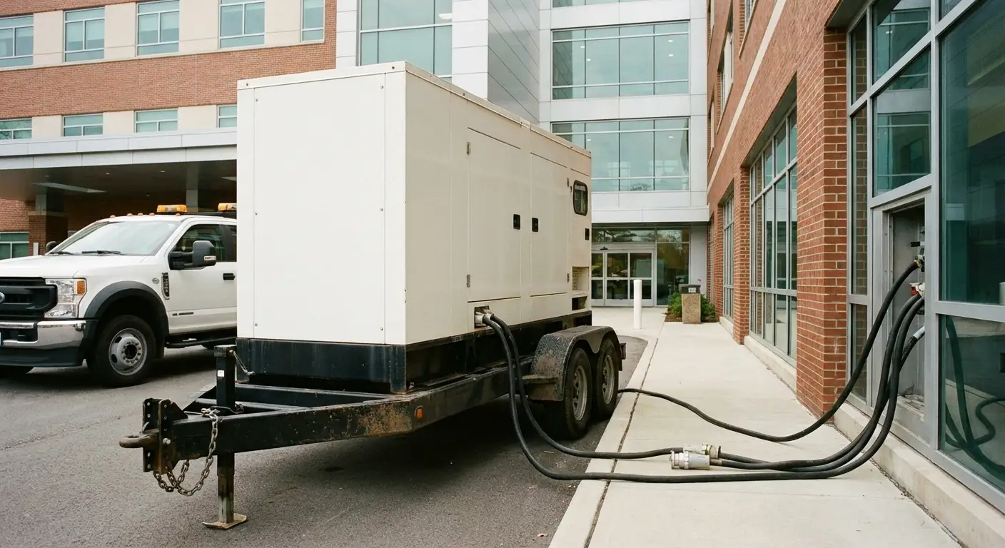 Commercial generator rental equipment ready for deployment in Novi, MI