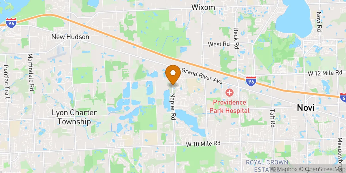 Village Oaks neighborhood map in Novi, MI