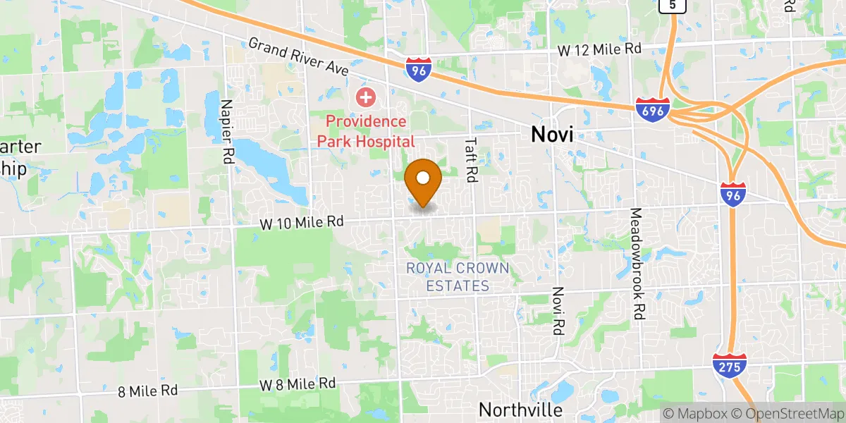 Village Oaks neighborhood map in Novi, MI